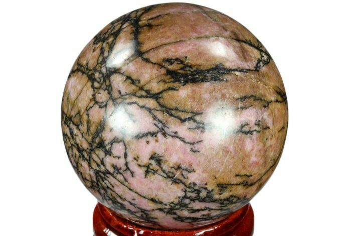 Polished Rhodonite Sphere - India #116168